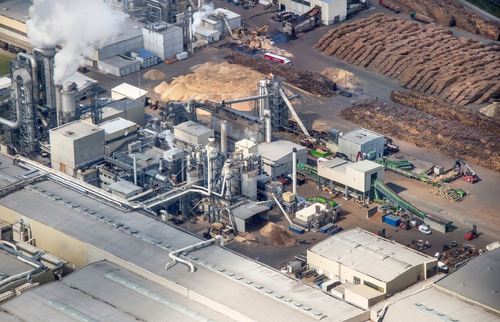 Aerial image Heiligengrabe - Kronotex GmbH production facility in Heiligengrabe