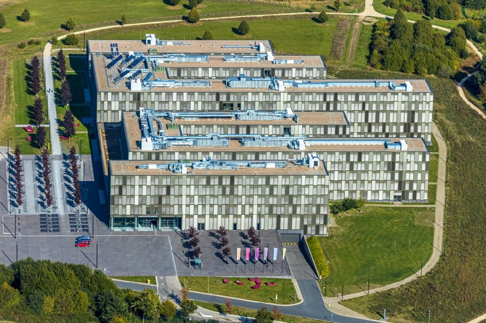 Aerial image Bielefeld - Building of the college and the research institute Cluster of Excellence Cognitive Interaction Technology with the CITEC building in Bielefeld in the federal state North Rhine-Westphalia