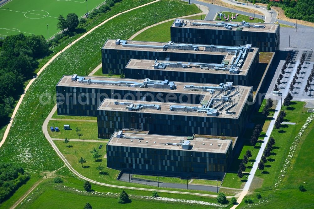 Aerial image Bielefeld - Building of the college and the research institute Cluster of Excellence Cognitive Interaction Technology with the CITEC building in Bielefeld in the federal state North Rhine-Westphalia