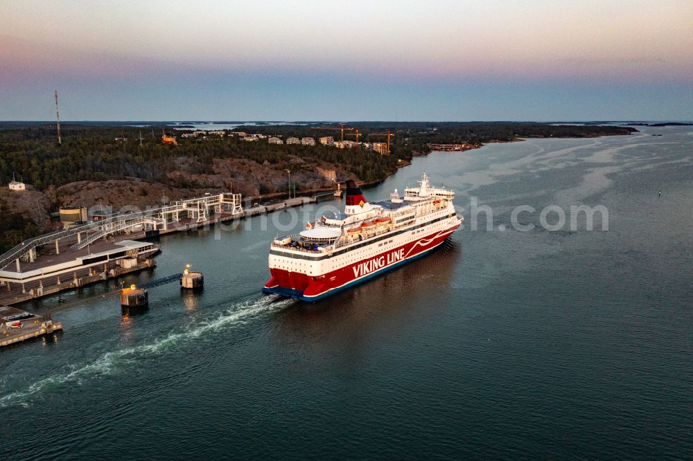 Mariehamn from the bird's eye view: Ride a ferry ship Gabriella in Mariehamn in Mariehamns stad, Aland