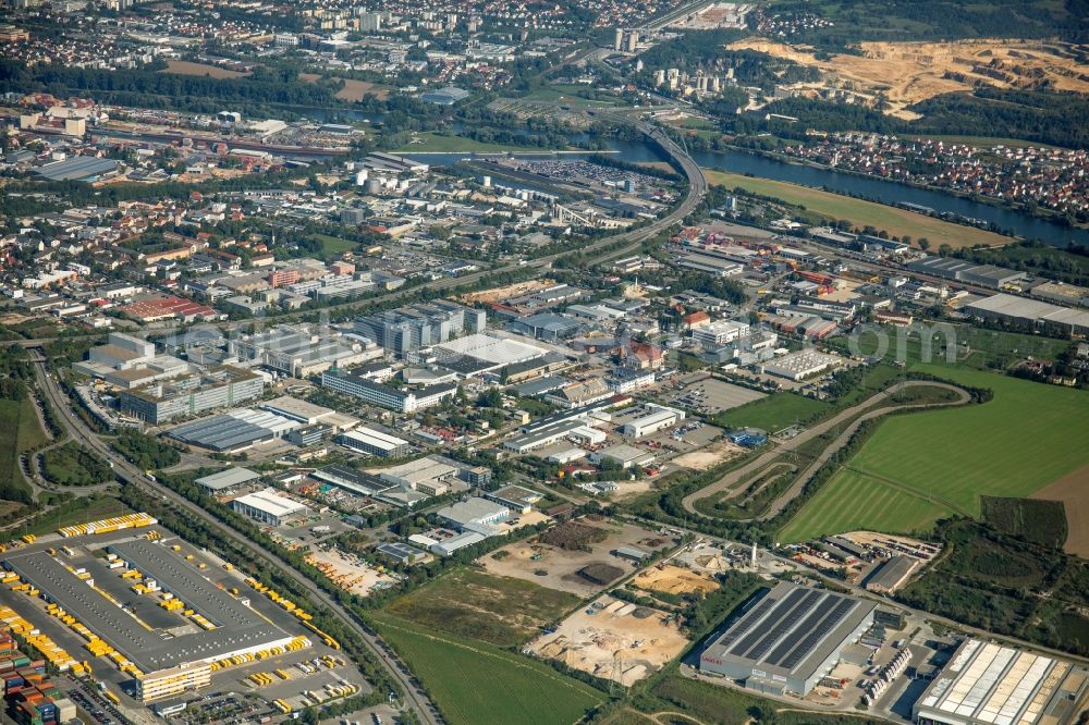 Aerial image Regensburg - Buildings and production halls on the vehicle construction site of Continental Automotive GmbH on Siemensstrasse in the district Irlmauth in Regensburg in the state Bavaria, Germany