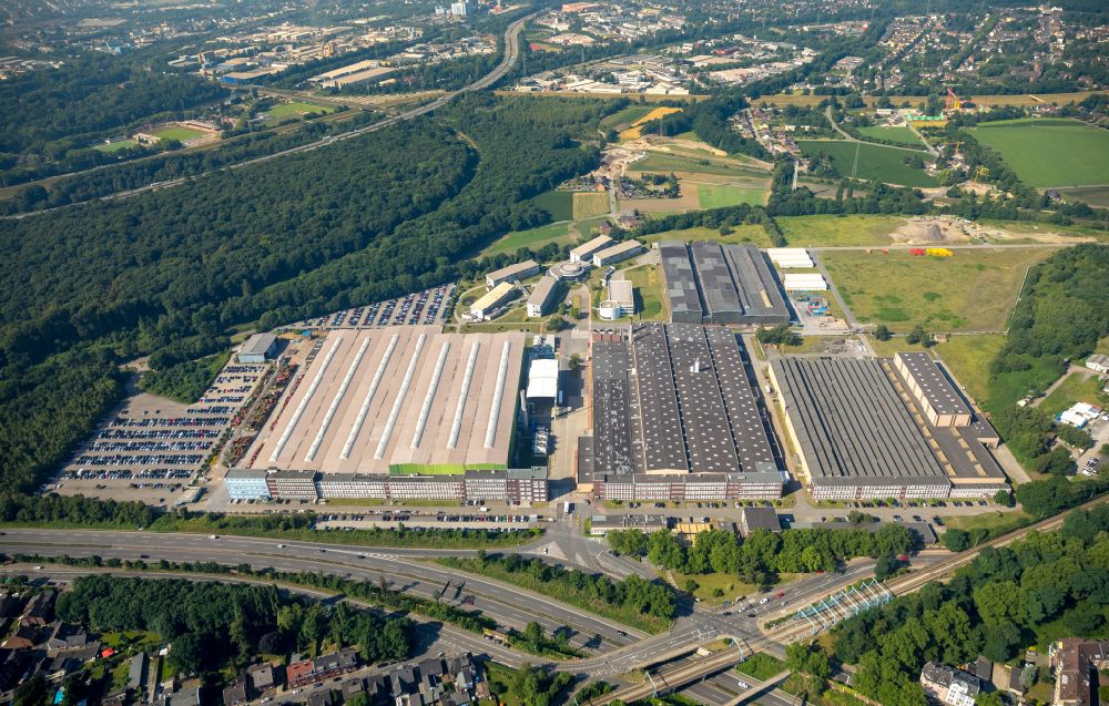 Aerial photograph Oberhausen - Buildings and production halls on the vehicle construction site MAN Energy Solutions SE on street Steinbrinkstrasse in the district Sterkrade-Nord in Oberhausen at Ruhrgebiet in the state North Rhine-Westphalia, Germany