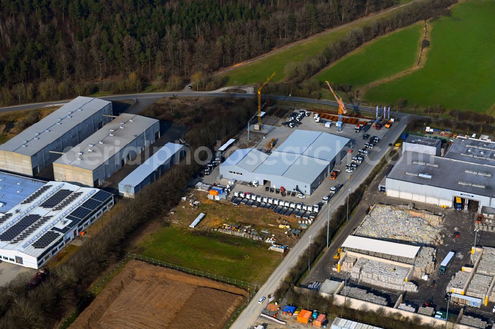 Aerial image Walldürn - Buildings and production halls on the vehicle construction site on street Heidingsfelder Weg in Wallduern in the state Baden-Wuerttemberg, Germany