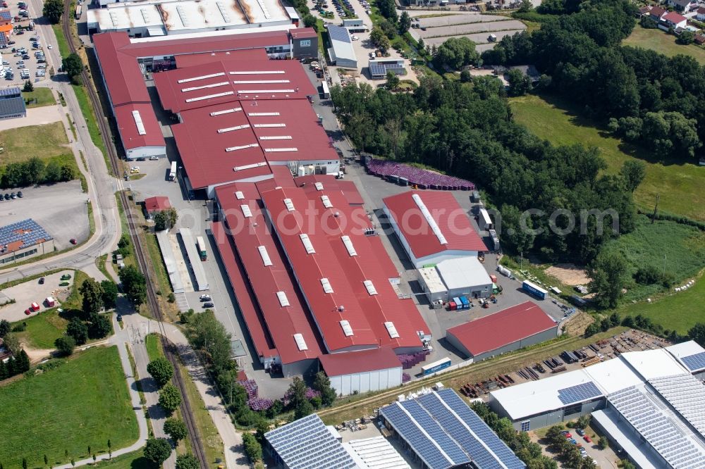 Aerial image Grubmühl - Buildings and production halls on the vehicle construction site of ZMT Automotive GmbH & Co. KG in Grubmuehl in the state Bavaria, Germany