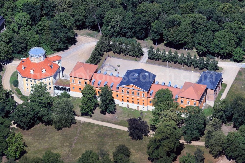 Aerial photograph Sondershausen - Facade of the monument Fuerstlicher Marstall and Achteckhaus in Sondershausen in the state Thuringia, Germany