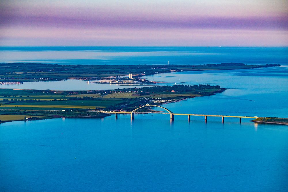 Fehmarn from the bird's eye view: Fehmarn Sund bridge between Fehmarn and the mainland at Grossenbrode in Schleswig-Holstein
