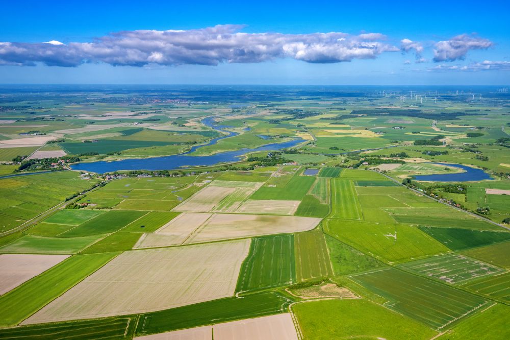 Aerial photograph Aventoft - Fields in Rosary near Aventoft in the state Schleswig-Holstein, Germany