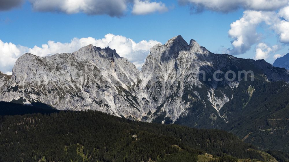 Admont from above - Rock and mountain landscape of Admonter Reichenstein in Admont in Steiermark, Austria