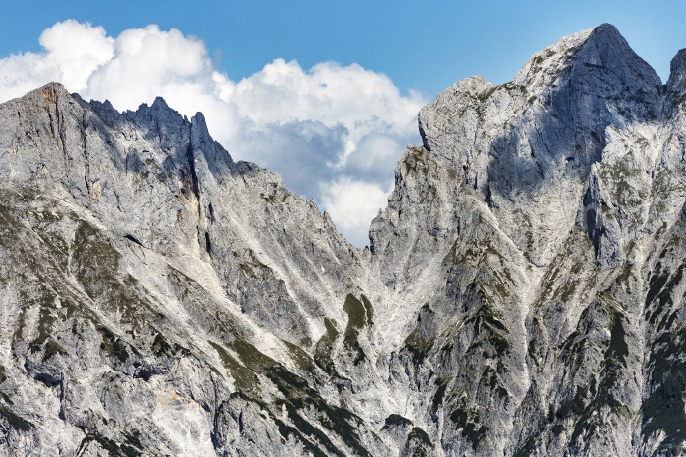 Admont from above - Rock and mountain landscape of Admonter Reichenstein in Admont in Steiermark, Austria