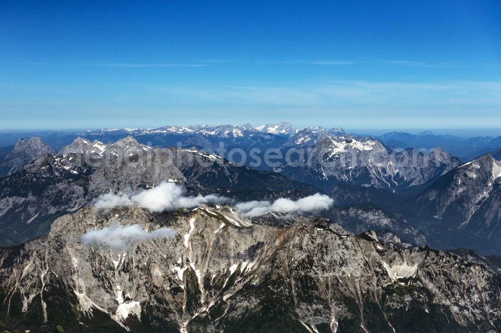 Aerial photograph Vordernberg - Rock and mountain landscape in Vordernberg in Steiermark, Austria