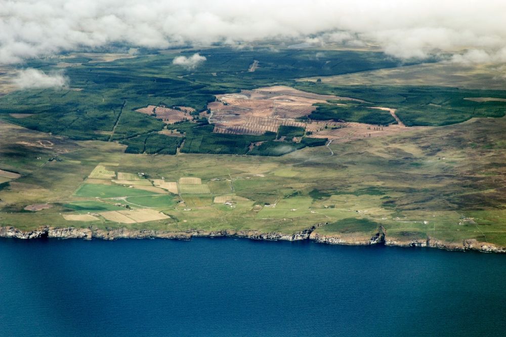 Wick from above - Cliffs and coastline in the north of Scotland at Wick in the North Sea