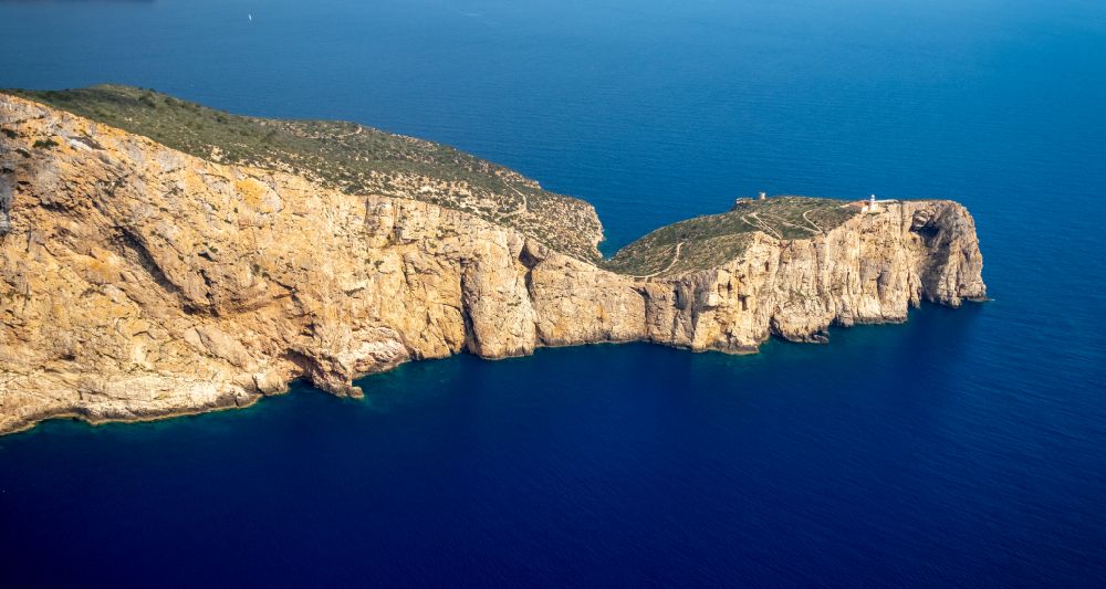 Aerial photograph Andratx - Plateau in the water Sa Dragonera in Andratx in Balearic Islands, Spain