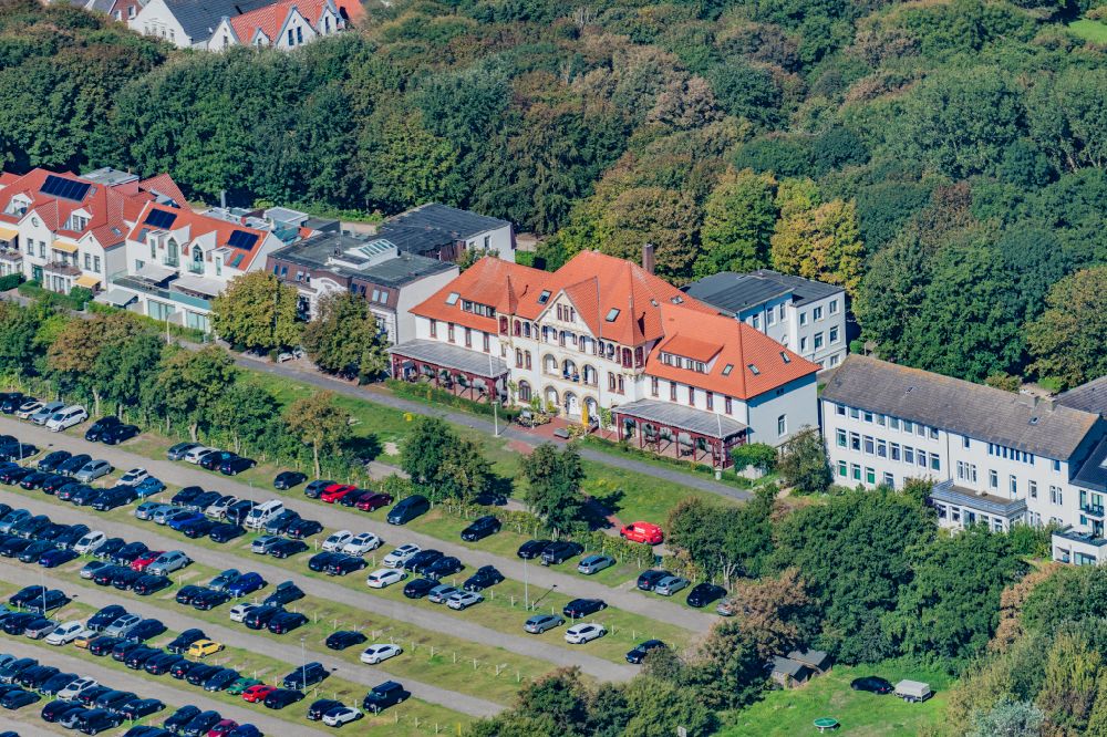 Aerial photograph Norderney - Building complex of the holiday resort Haus Wilhelm-Augusta in Norderney in the state Lower Saxony, German