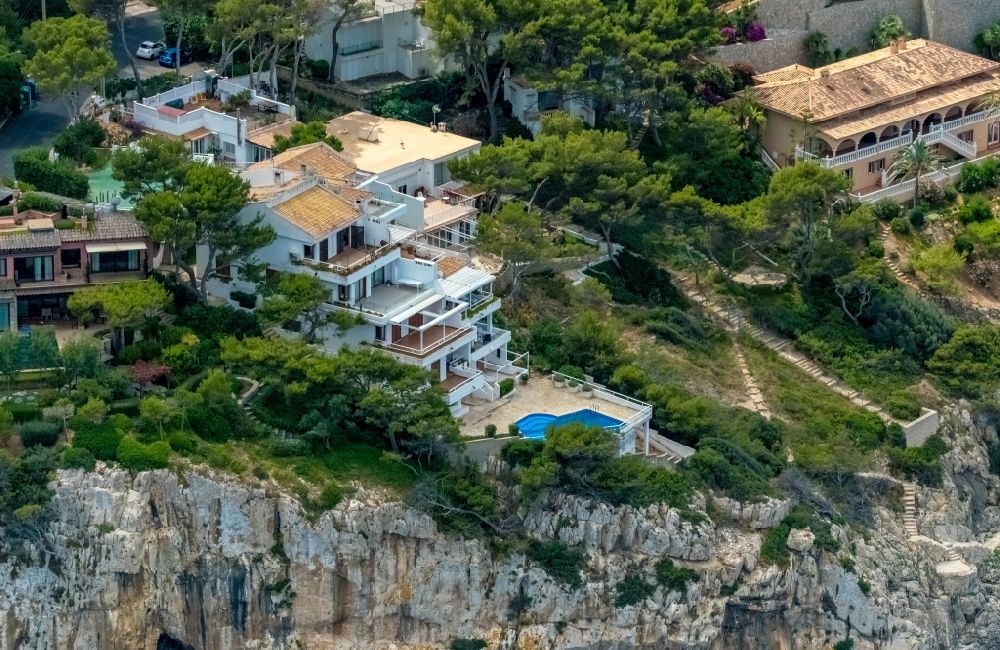 Aerial photograph Calvia - Holiday house plant of the park at Rocas Santa Ponsa on Via Cornisa in Calvia in Balearic island of Mallorca, Spain
