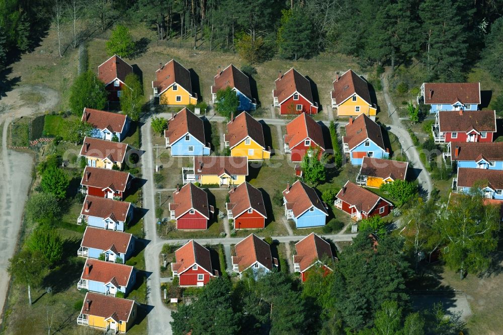 Userin from above - Holiday house complex Feriendorf Useriner See 102S at the Bauernberg in Userin in the state Mecklenburg-Western Pomerania, Germany