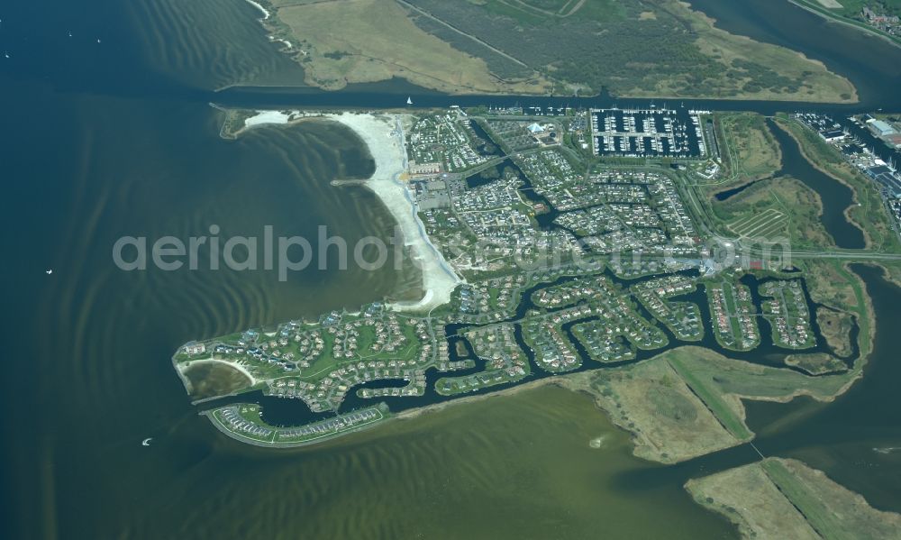 Aerial image Makkum - Holiday house plant of the park Beach Resort Makkum in Makkum in Friesland, Netherlands