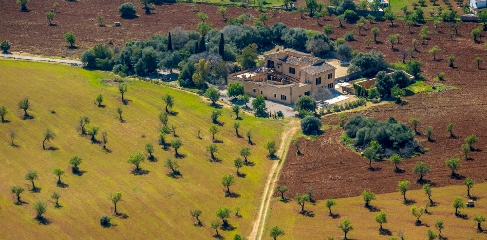 Aerial photograph Palma - Holiday house plant of the park - Finca in the district Son Sardina in Palma in Balearic island of Mallorca, Spain