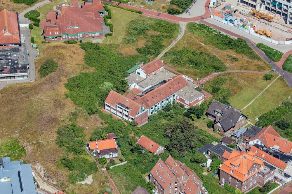 Aerial image Langeoog - Holiday house plant of the park in Langeoog on island Langeoog in the state Lower Saxony, Germany
