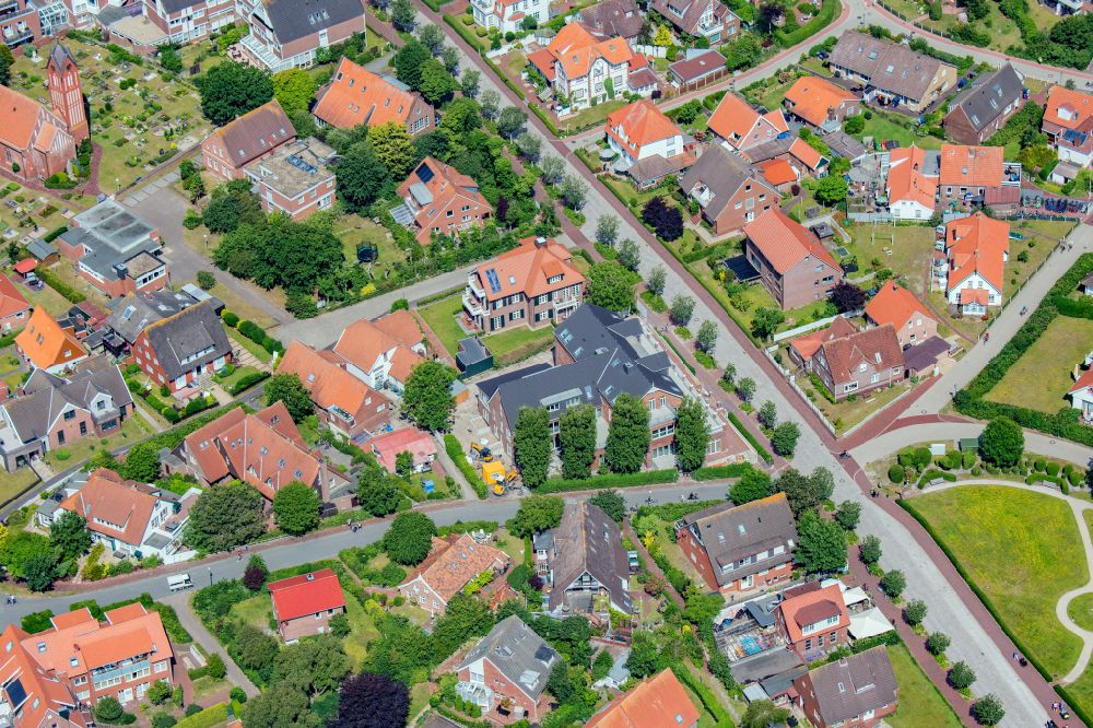 Aerial photograph Langeoog - Holiday house plant of the park Luettjeod Apartmentvilla in Langeoog on island Langeoog in the state Lower Saxony, Germany