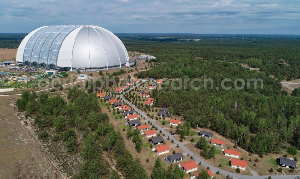 Krausnick from the bird's eye view: Holiday house plant of the park of NOVASOL A/S Tropical on Islands Allee in Krausnick in the state Brandenburg, Germany