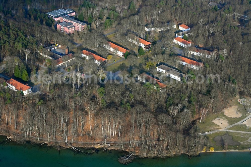 Aerial photograph Joachimsthal - Holiday house plant of the park seezeit-resort on street Joachimsthaler Strasse in Joachimsthal in the state Brandenburg, Germany