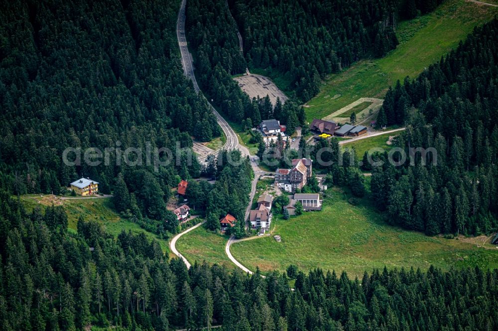 Aerial image Bühlertal - Holiday house plant of the park Wintersport Hundseck in Buehlertal in the state Baden-Wurttemberg, Germany
