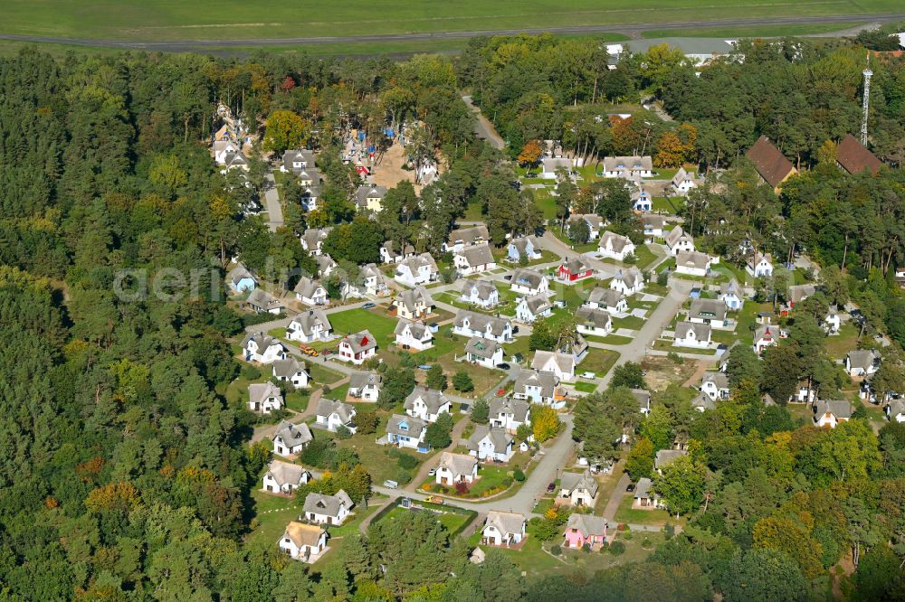 Aerial image Zirchow - Holiday house plant of the park in Zirchow on the island of Usedom in the state Mecklenburg - Western Pomerania, Germany