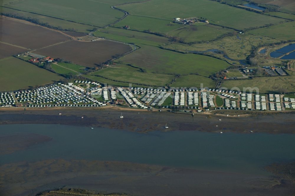 Aerial photograph Saint Osyth - Holiday house settlement on the East coast scenery at Saint Osyth in the United Kingdom England