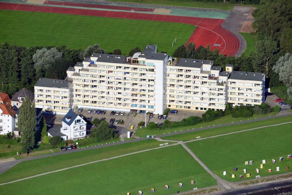 Aerial photograph Cuxhaven - Holiday apartments Haus Nautic in Cuxhaven in Lower Saxony