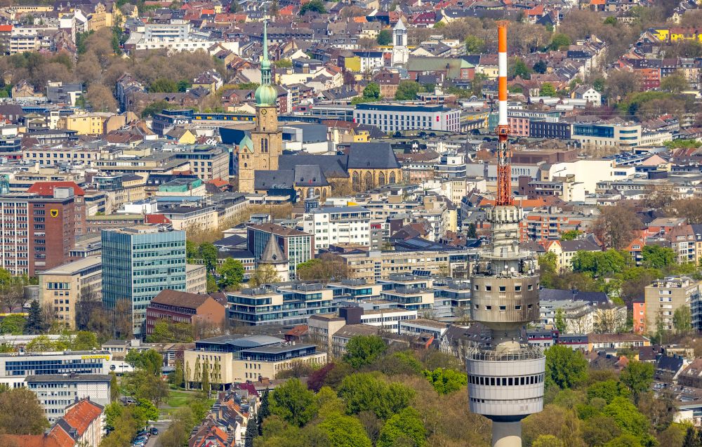 Dortmund from the bird's eye view: television Tower Florian-Turm in the district Ruhrallee Ost on park Westfalenpark in Dortmund at Ruhrgebiet in the state North Rhine-Westphalia, Germany