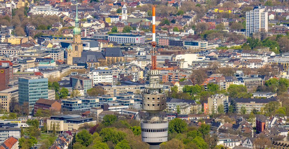 Aerial image Dortmund - television Tower Florian-Turm in the district Ruhrallee Ost on park Westfalenpark in Dortmund at Ruhrgebiet in the state North Rhine-Westphalia, Germany