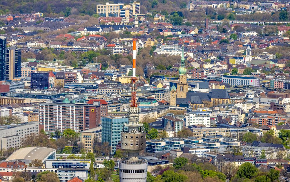 Dortmund from above - television Tower Florian-Turm in the district Ruhrallee Ost on park Westfalenpark in Dortmund at Ruhrgebiet in the state North Rhine-Westphalia, Germany
