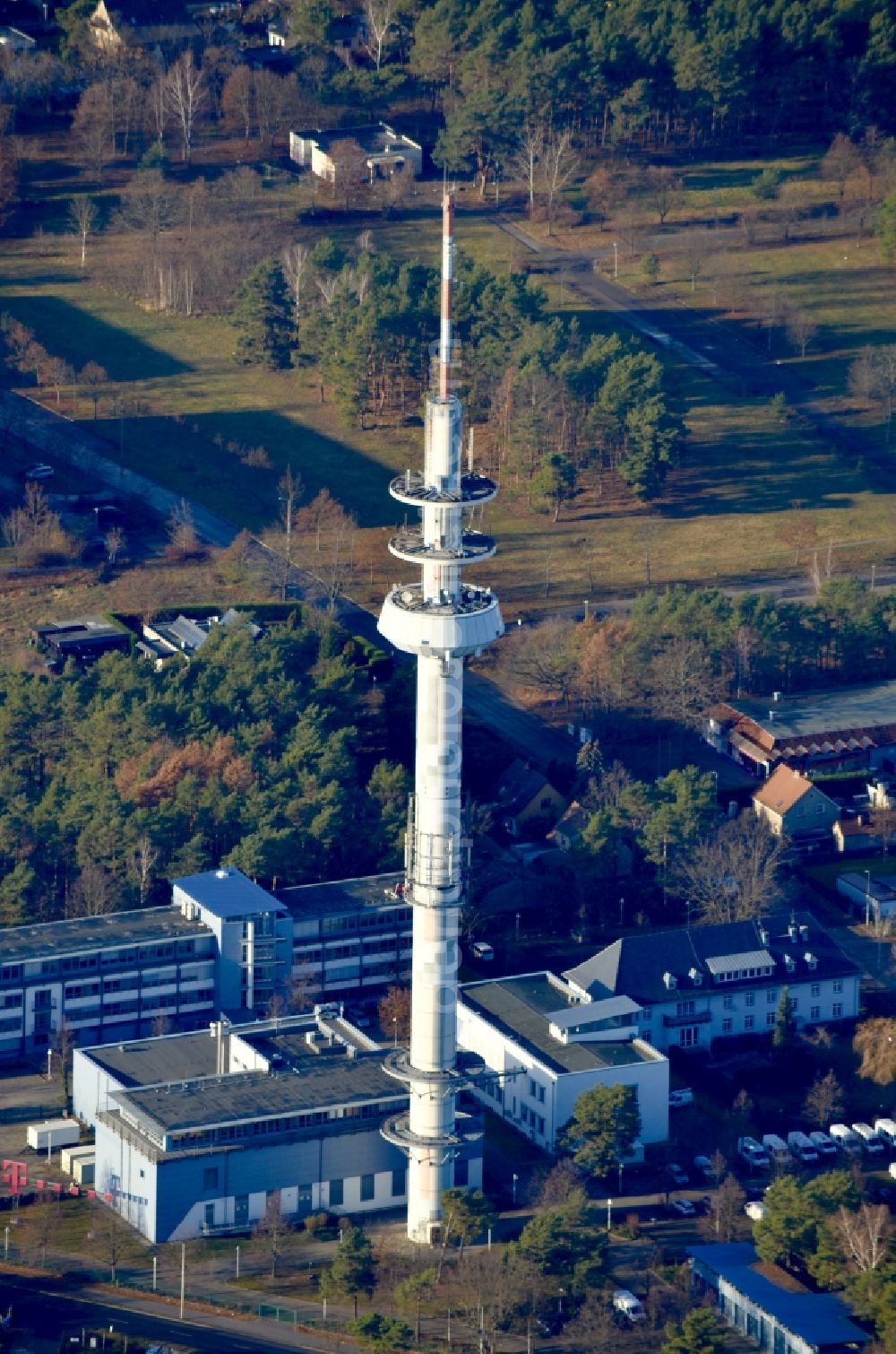 Aerial image Cottbus - Television Tower in Cottbus in the state Brandenburg, Germany