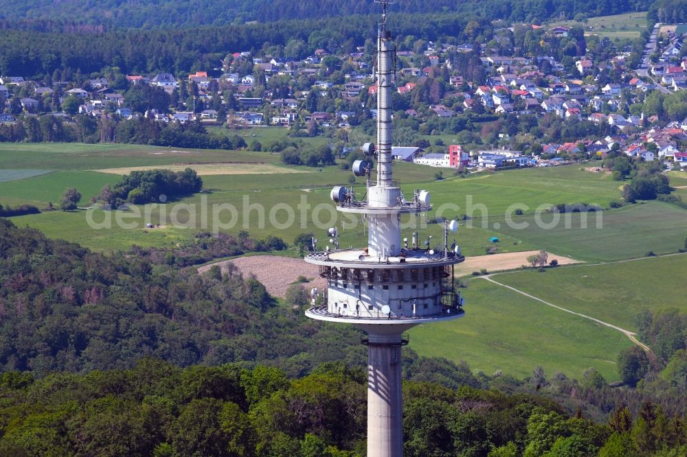Aerial image Kelkheim (Taunus) - Television Tower on Atzelberg in Kelkheim (Taunus) in the state Hesse, Germany