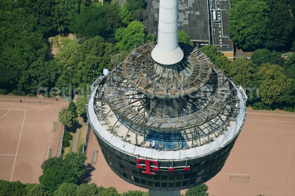 Aerial image Köln - Television Tower Colonius in Cologne in the state North Rhine-Westphalia, Germany