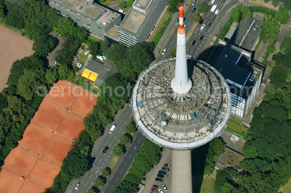 Aerial image Köln - Television Tower Colonius in Cologne in the state North Rhine-Westphalia, Germany