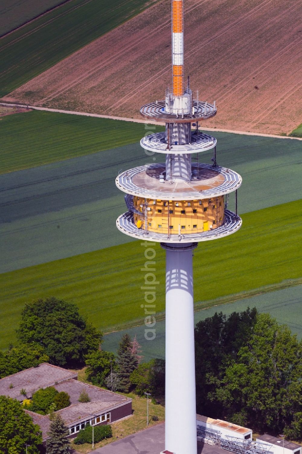 Aerial image Ober-Olm - Television Tower in Ober-Olm in the state Rhineland-Palatinate, Germany
