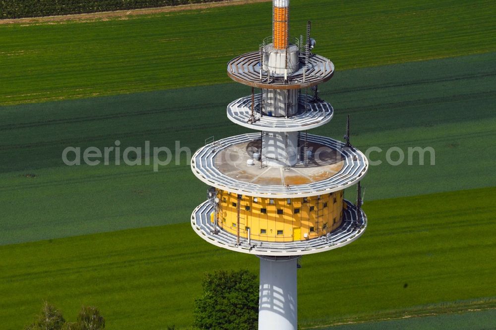 Ober-Olm from the bird's eye view: Television Tower in Ober-Olm in the state Rhineland-Palatinate, Germany