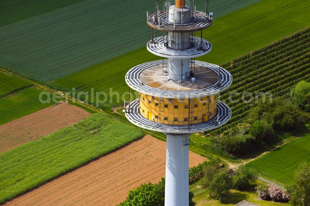 Aerial photograph Ober-Olm - Television Tower in Ober-Olm in the state Rhineland-Palatinate, Germany
