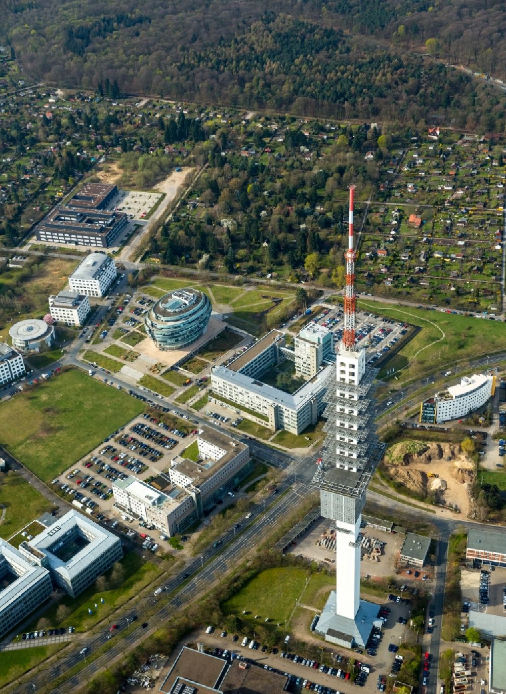 Hannover from above - Television Tower Telemax in the district Buchholz-Kleefeld in Hannover in the state Lower Saxony, Germany