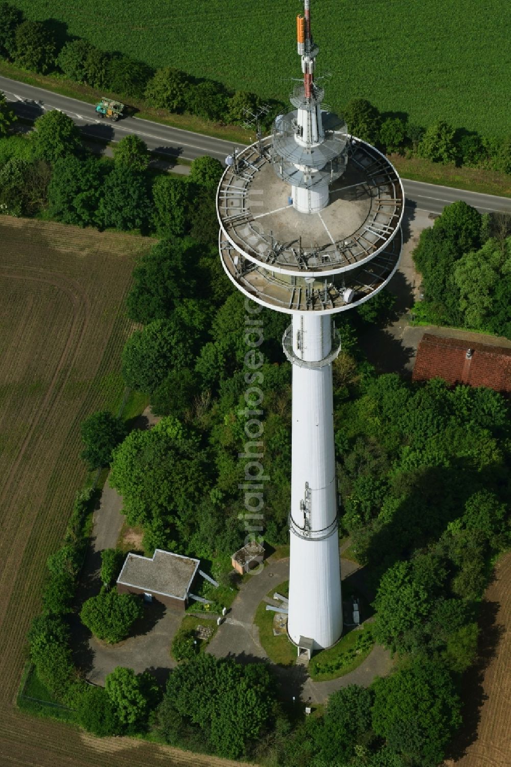 Aerial image Stockelsdorf - Television Tower in Stockelsdorf in the state Schleswig-Holstein, Germany
