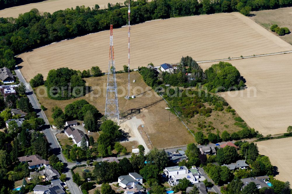 Aerial image Göttingen - Steel mast funkturm and transmission system as basic network transmitter NDR in Goettingen in the state Lower Saxony, Germany