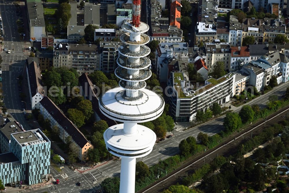 Aerial photograph Hamburg - TV tower Heinrich-Hertz-Turm in Hamburg