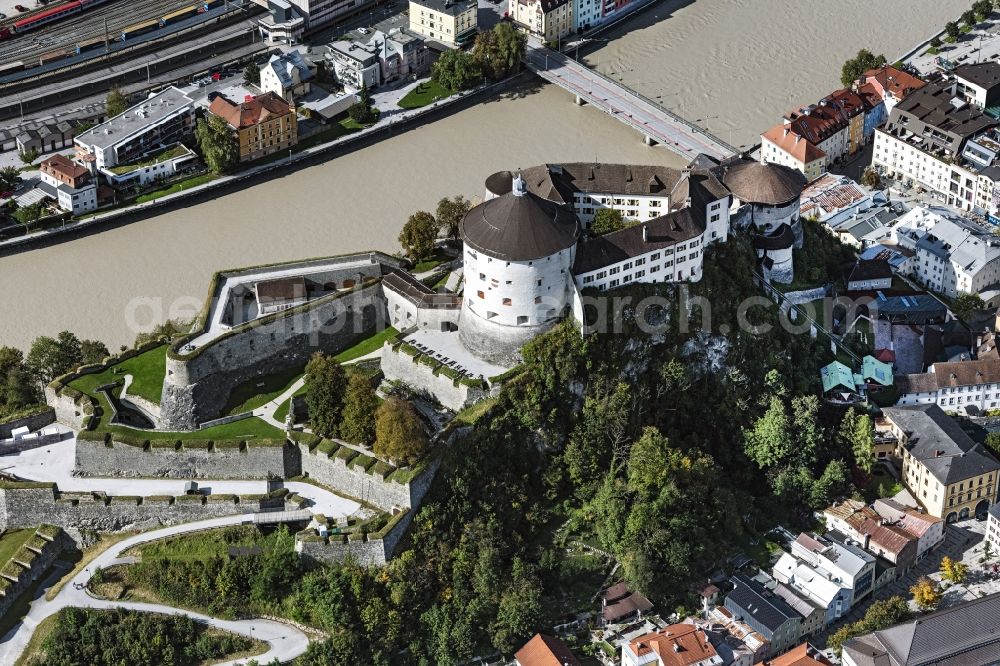 Aerial image Kufstein - Fortress Festung Kufstein in Kufstein in Tirol, Austria