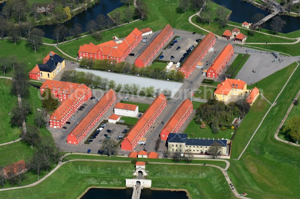 Aerial image Kopenhagen - Fortress Kastell von Kopenhagen Gl. Hovedvagt in Copenhagen in Region Hovedstaden, Denmark