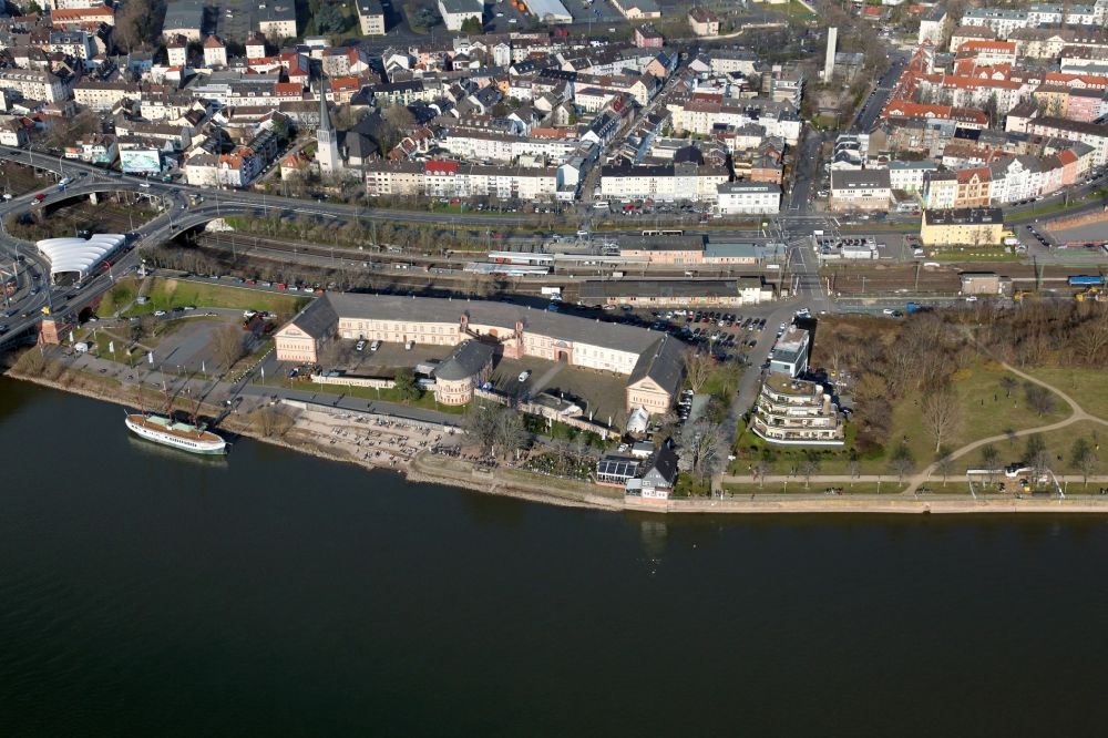 Aerial photograph Wiesbaden - Fortress Reduite in the district Kastel in Wiesbaden in the state Hesse, Germany
