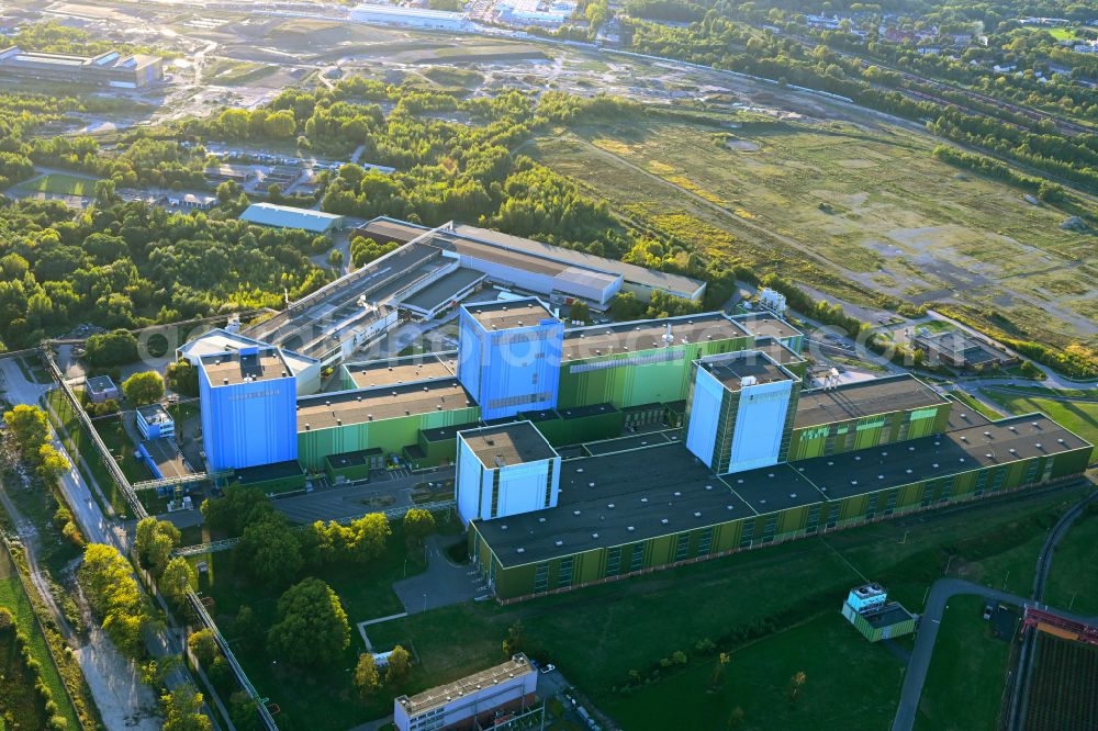 Aerial image Dortmund - Hot-dip coating plant of thyssenkrupp Steel Europe AG at the Westfalenhuette in Dortmund in the Ruhr area in the state of North Rhine-Westphalia, Germany