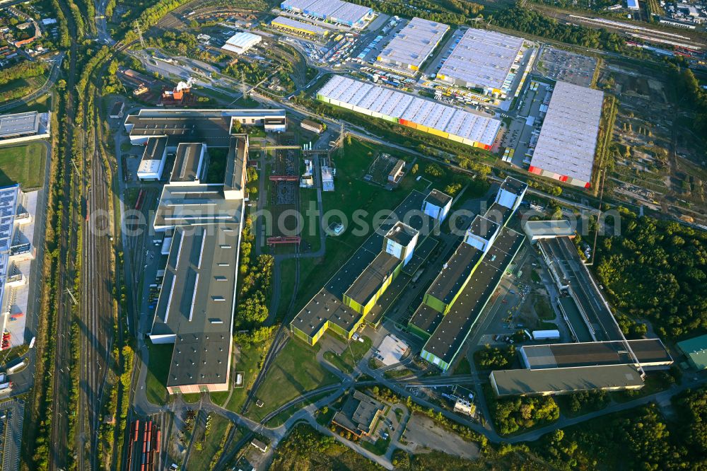 Aerial photograph Dortmund - Hot-dip coating plant of thyssenkrupp Steel Europe AG at the Westfalenhuette in Dortmund in the Ruhr area in the state of North Rhine-Westphalia, Germany