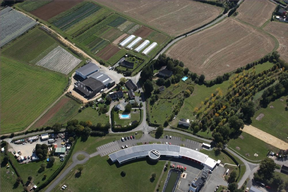Aerial image Feneu - School of county firefighters in Feneu in Pays de la Loire, France