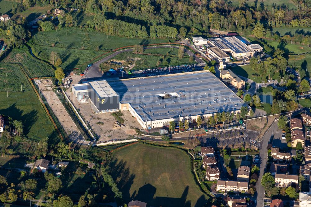Rivolta d'Adda from above - Company grounds and facilities of Faster S.r.l. in Rivolta d'Adda in the Lombardy, Italy